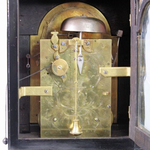 ENGLISH VERGE ESCAPEMENT EBONISED BRACKET CLOCK WITH PHASESOFTHEMOON AND ALARUM CIRCA 1785 - ADDITIONAL PHOTO 13