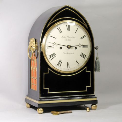LANCET SHAPED STRIKING BRACKET CLOCK WITH RARE FEATURE BY JOHN THWAITES OF CLERKENWELLCIRCA 1809 - ADDITIONAL PHOTO 3