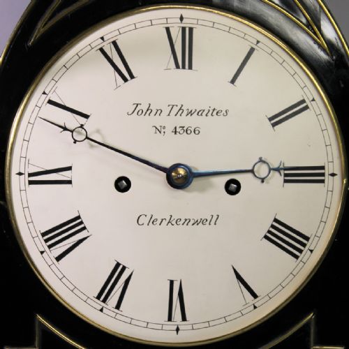 LANCET SHAPED STRIKING BRACKET CLOCK WITH RARE FEATURE BY JOHN THWAITES OF CLERKENWELLCIRCA 1809 - ADDITIONAL PHOTO 4