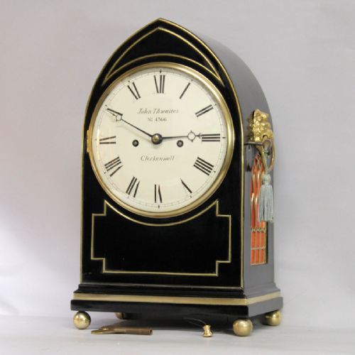 LANCET SHAPED STRIKING BRACKET CLOCK WITH RARE FEATURE BY JOHN THWAITES OF CLERKENWELLCIRCA 1809 - ADDITIONAL PHOTO 5