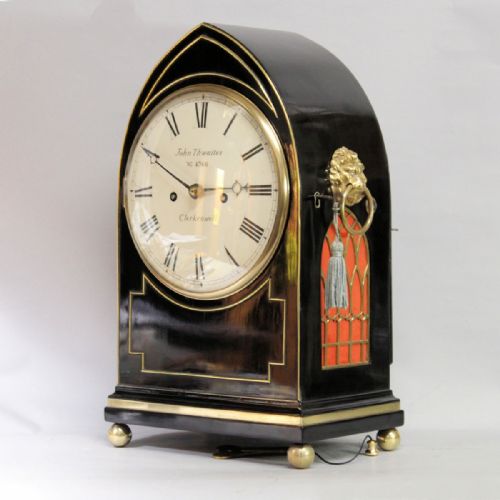 LANCET SHAPED STRIKING BRACKET CLOCK WITH RARE FEATURE BY JOHN THWAITES OF CLERKENWELLCIRCA 1809 - ADDITIONAL PHOTO 6