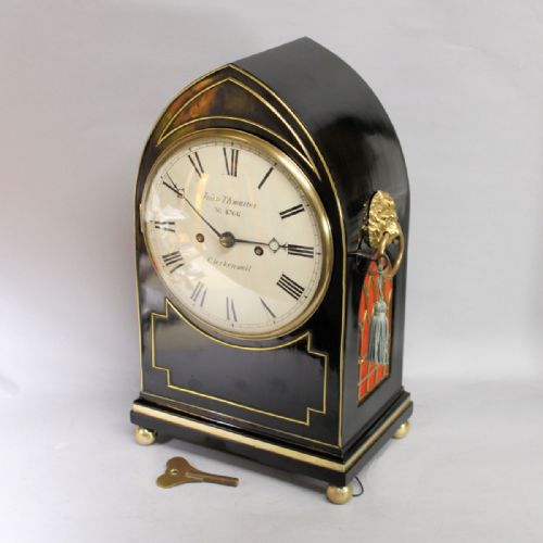 LANCET SHAPED STRIKING BRACKET CLOCK WITH RARE FEATURE BY JOHN THWAITES OF CLERKENWELLCIRCA 1809 - ADDITIONAL PHOTO 7