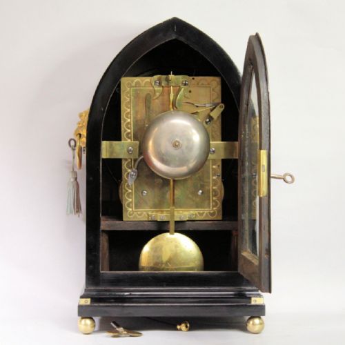 LANCET SHAPED STRIKING BRACKET CLOCK WITH RARE FEATURE BY JOHN THWAITES OF CLERKENWELLCIRCA 1809 - ADDITIONAL PHOTO 11
