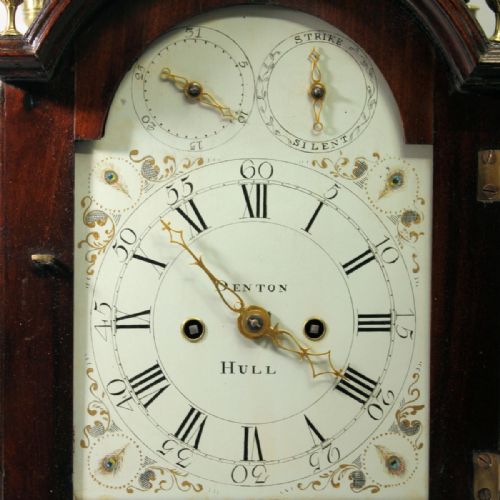 VERGE ESCAPEMENT BRACKET CLOCK WITH A MAHOGANY TRIPLEPAD TOP CASE AND PAINTED DIAL BY JOSEPH DENTON OF HULLCIRCA 1810 - ADDITIONAL PHOTO 6