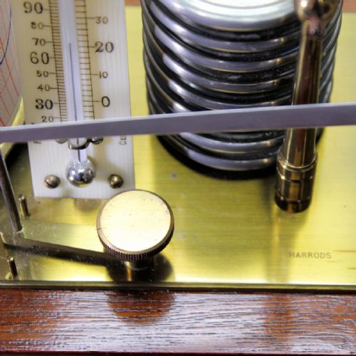 BAROGRAPH IN A 5GLASS MAHOGANY CASE AND RETAILED BY HARRODS OF LONDONCIRCA EARLY 20TH CENTURY - ADDITIONAL PHOTO 7