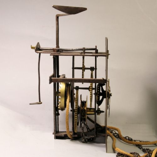 RARE ENGLISH WEIGHT DRIVEN WALL CLOCK WITH ALRUM BY JAMES WOODCIRCA LATE 17TH CENTURY - ADDITIONAL PHOTO 11