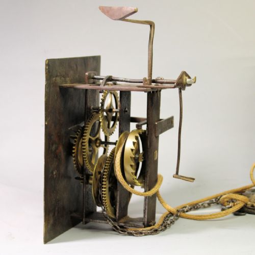 RARE ENGLISH WEIGHT DRIVEN WALL CLOCK WITH ALRUM BY JAMES WOODCIRCA LATE 17TH CENTURY - ADDITIONAL PHOTO 13