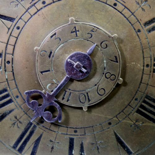 RARE ENGLISH WEIGHT DRIVEN WALL CLOCK WITH ALRUM BY JAMES WOODCIRCA LATE 17TH CENTURY - ADDITIONAL PHOTO 15