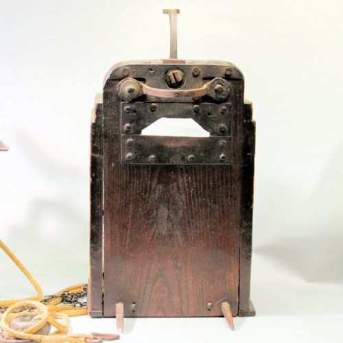 RARE ENGLISH WEIGHT DRIVEN WALL CLOCK WITH ALRUM BY JAMES WOODCIRCA LATE 17TH CENTURY - ADDITIONAL PHOTO 17