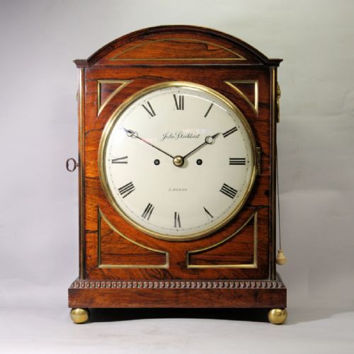 BRACKET CLOCK BY JOHN STODDART LONDON IN A ROSEWOOD CASECIRCA 1840 - ADDITIONAL PHOTO 1