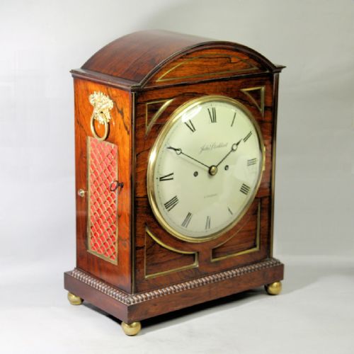 BRACKET CLOCK BY JOHN STODDART LONDON IN A ROSEWOOD CASECIRCA 1840 - ADDITIONAL PHOTO 2