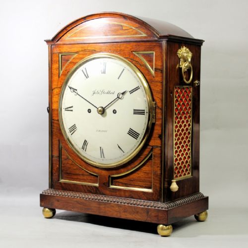 BRACKET CLOCK BY JOHN STODDART LONDON IN A ROSEWOOD CASECIRCA 1840 - ADDITIONAL PHOTO 4