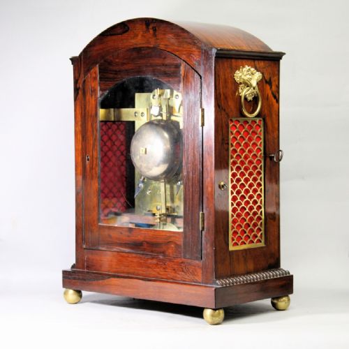 BRACKET CLOCK BY JOHN STODDART LONDON IN A ROSEWOOD CASECIRCA 1840 - ADDITIONAL PHOTO 5