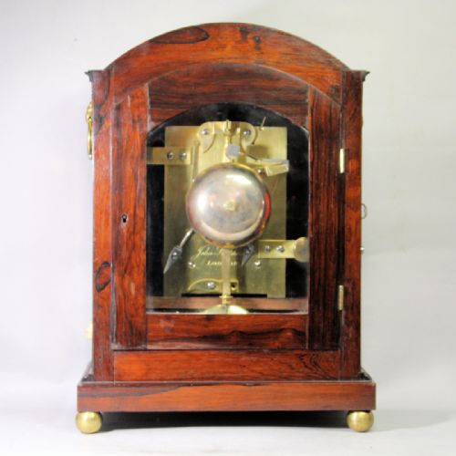 BRACKET CLOCK BY JOHN STODDART LONDON IN A ROSEWOOD CASECIRCA 1840 - ADDITIONAL PHOTO 6