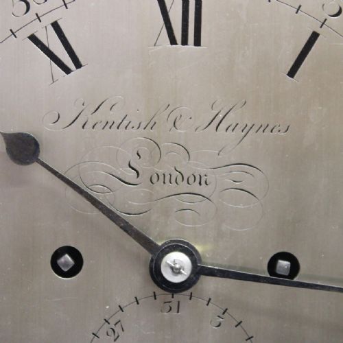 VERGE ESCAPEMENT BRACKET CLOCK WITH SILVERED DIAL AND IN AN EBONISED BREAKARCH CASECIRCA 1790 - ADDITIONAL PHOTO 4