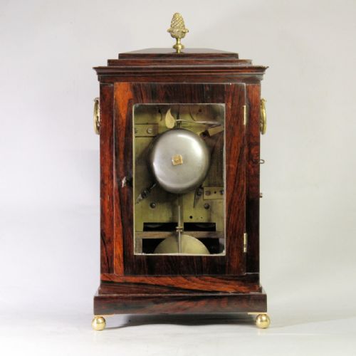 AN EXCEPTIONALLY FINE ROSEWOOD CHAMFER TOP BRACKET CLOCK BY ALEXANDER PURVISCIRCA 1830 - ADDITIONAL PHOTO 7