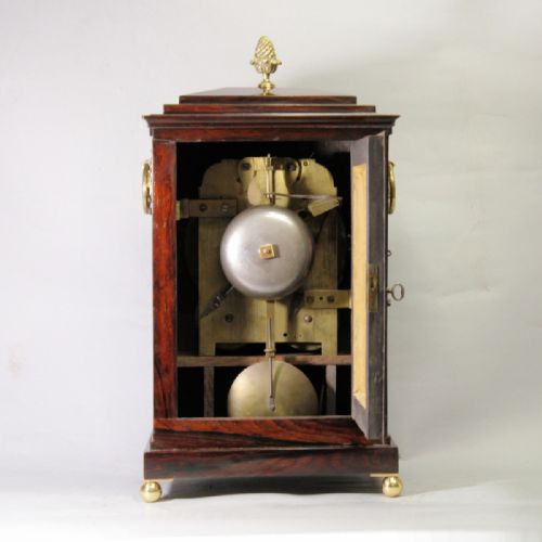 AN EXCEPTIONALLY FINE ROSEWOOD CHAMFER TOP BRACKET CLOCK BY ALEXANDER PURVISCIRCA 1830 - ADDITIONAL PHOTO 9