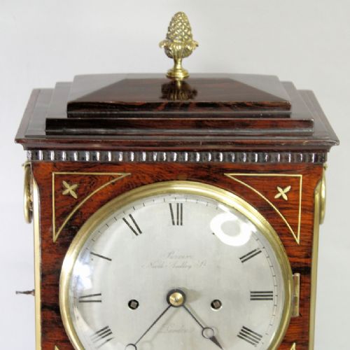 AN EXCEPTIONALLY FINE ROSEWOOD CHAMFER TOP BRACKET CLOCK BY ALEXANDER PURVISCIRCA 1830 - ADDITIONAL PHOTO 12