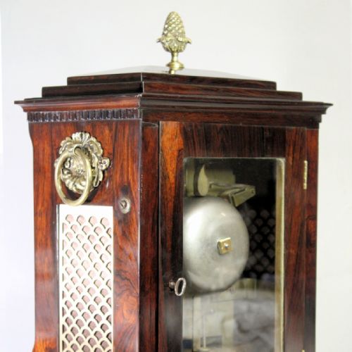 AN EXCEPTIONALLY FINE ROSEWOOD CHAMFER TOP BRACKET CLOCK BY ALEXANDER PURVISCIRCA 1830 - ADDITIONAL PHOTO 13