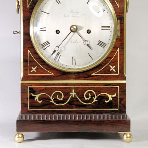 AN EXCEPTIONALLY FINE ROSEWOOD CHAMFER TOP BRACKET CLOCK BY ALEXANDER PURVISCIRCA 1830 - ADDITIONAL PHOTO 15