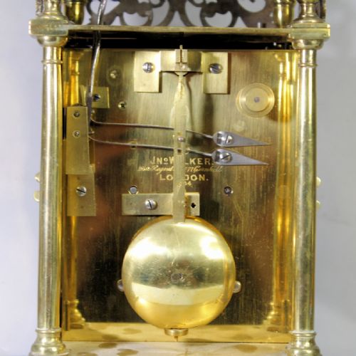 A QUARTER STRIKING HIGH QUALITY 19TH CENTURY FUSEE LANTERN CLOCK BY JOHN WALKERCIRCA 1870 - ADDITIONAL PHOTO 3