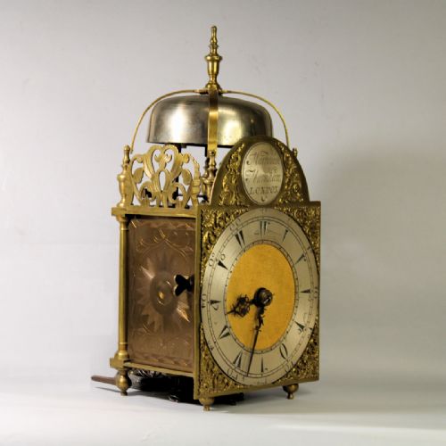 fig 1. A SMALL, 18TH CENTURY LANTERN CLOCK WITH A TURKISH DIAL. BY MARKWICK MARKHAM, LONDON.
CIRCA 1730.
