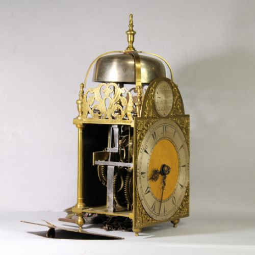 fig 2. A SMALL, 18TH CENTURY LANTERN CLOCK WITH A TURKISH DIAL. BY MARKWICK MARKHAM, LONDON.
CIRCA 1730.

