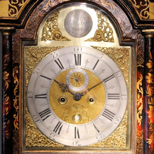 A RED TORTOISESHELL LACQUER CHINOISERIE LONGCASE CLOCK BY JOHN WOSTER OF LONDON LONG CASECIRCA 1720 - ADDITIONAL PHOTO 4