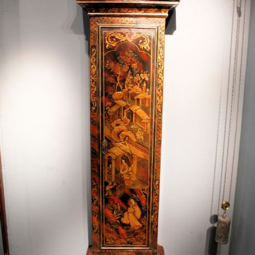 A RED TORTOISESHELL LACQUER CHINOISERIE LONGCASE CLOCK BY JOHN WOSTER OF LONDON LONG CASECIRCA 1720 - ADDITIONAL PHOTO 7