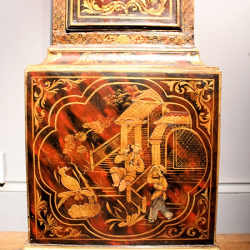 A RED TORTOISESHELL LACQUER CHINOISERIE LONGCASE CLOCK BY JOHN WOSTER OF LONDON LONG CASECIRCA 1720 - ADDITIONAL PHOTO 8