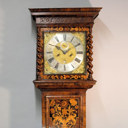 WALNUT AND FLORAL MARQUETRY 8 DAY LONGCASE CLOCK BY JOHN MARTIN LONDON LONG CASECIRCA 1690 - ADDITIONAL PHOTO 1