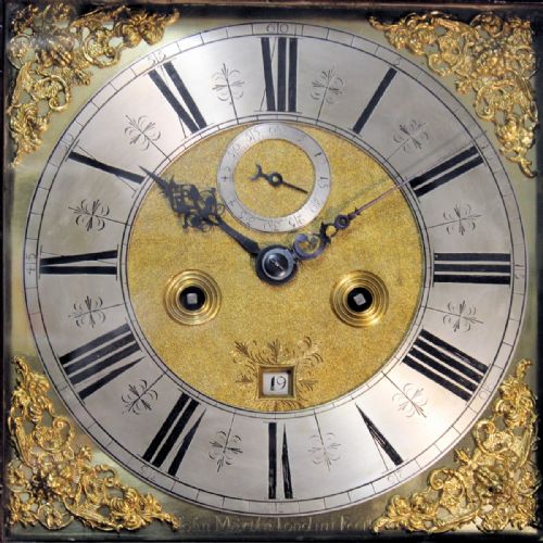 WALNUT AND FLORAL MARQUETRY 8 DAY LONGCASE CLOCK BY JOHN MARTIN LONDON LONG CASECIRCA 1690 - ADDITIONAL PHOTO 4