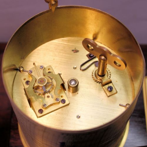 A SUPERIOR EDWARDIAN BAROGRAPH WITH ADDITIONAL ANEROID CHAPTER RING IN A 5GLASS MAHOGANY CASECIRCA 1910 - ADDITIONAL PHOTO 6