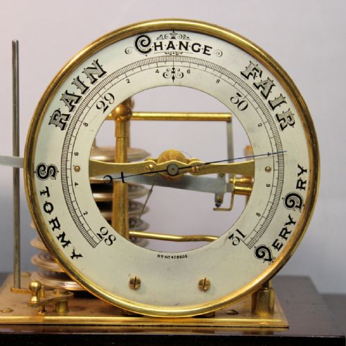 A SUPERIOR EDWARDIAN BAROGRAPH WITH ADDITIONAL ANEROID CHAPTER RING IN A 5GLASS MAHOGANY CASECIRCA 1910 - ADDITIONAL PHOTO 7