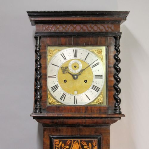 AN IMPORTANT AND RARE EARLY ENGLISH SMALL MARQUETRY LONGCASE CLOCK ATTRIBUTED TO NATHANIEL PYNE LONG CASECIRCA 1685 - ADDITIONAL PHOTO 1