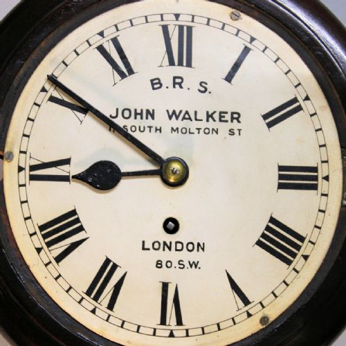 A BRITISH RAILWAYS FUSEE WALL CLOCK WITH AN 8 DIALFORMERLY OF LYMINGTON TOWN STATION HAMPSHIRECIRCA 1875 - ADDITIONAL PHOTO 2
