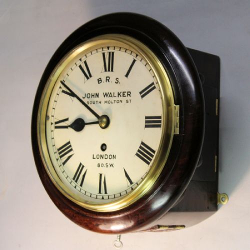 A BRITISH RAILWAYS FUSEE WALL CLOCK WITH AN 8 DIALFORMERLY OF LYMINGTON TOWN STATION HAMPSHIRECIRCA 1875 - ADDITIONAL PHOTO 4
