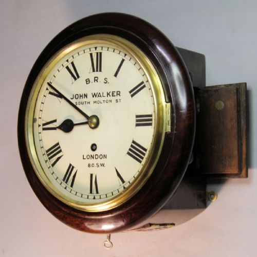 A BRITISH RAILWAYS FUSEE WALL CLOCK WITH AN 8 DIALFORMERLY OF LYMINGTON TOWN STATION HAMPSHIRECIRCA 1875 - ADDITIONAL PHOTO 5