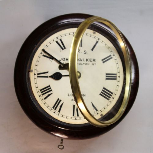 A BRITISH RAILWAYS FUSEE WALL CLOCK WITH AN 8 DIALFORMERLY OF LYMINGTON TOWN STATION HAMPSHIRECIRCA 1875 - ADDITIONAL PHOTO 6