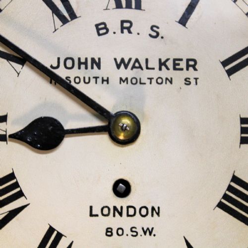 A BRITISH RAILWAYS FUSEE WALL CLOCK WITH AN 8 DIALFORMERLY OF LYMINGTON TOWN STATION HAMPSHIRECIRCA 1875 - ADDITIONAL PHOTO 7
