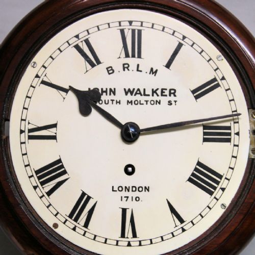 A BRITISH RAILWAYS FUSEE DIAL CLOCK WITH AN 8 DIAL BY JOHN WALKER LONDONCIRCA 1880 - ADDITIONAL PHOTO 3