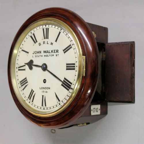 A BRITISH RAILWAYS FUSEE DIAL CLOCK WITH AN 8 DIAL BY JOHN WALKER LONDONCIRCA 1880 - ADDITIONAL PHOTO 4