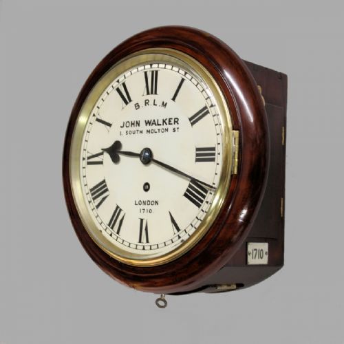 A BRITISH RAILWAYS FUSEE DIAL CLOCK WITH AN 8 DIAL BY JOHN WALKER LONDONCIRCA 1880 - ADDITIONAL PHOTO 5