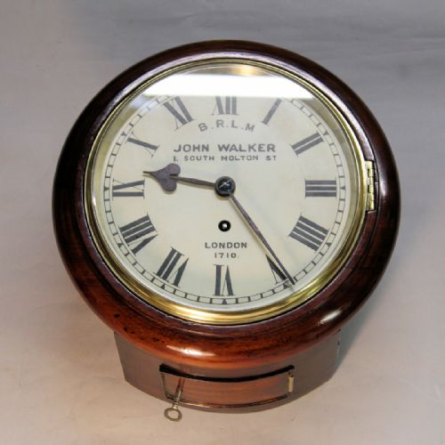 A BRITISH RAILWAYS FUSEE DIAL CLOCK WITH AN 8 DIAL BY JOHN WALKER LONDONCIRCA 1880 - ADDITIONAL PHOTO 7
