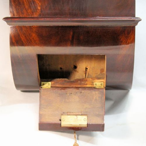 A GREAT WESTERN RAILWAY DROPDIAL FUSEE WALL CLOCK MAHOGANY CASE AND NUMBERED 3607CIRCA 1870 - ADDITIONAL PHOTO 7