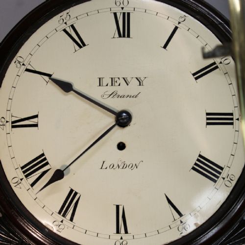 A FINE ENGLISH FUSEE DROPDIAL WALL CLOCK WITH A WOODEN DIAL REGENCY PERIODCIRCA 1820 - ADDITIONAL PHOTO 4