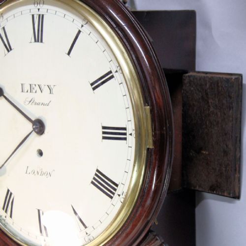 A FINE ENGLISH FUSEE DROPDIAL WALL CLOCK WITH A WOODEN DIAL REGENCY PERIODCIRCA 1820 - ADDITIONAL PHOTO 7