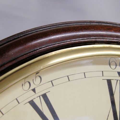 A FINE ENGLISH FUSEE DROPDIAL WALL CLOCK WITH A WOODEN DIAL REGENCY PERIODCIRCA 1820 - ADDITIONAL PHOTO 11