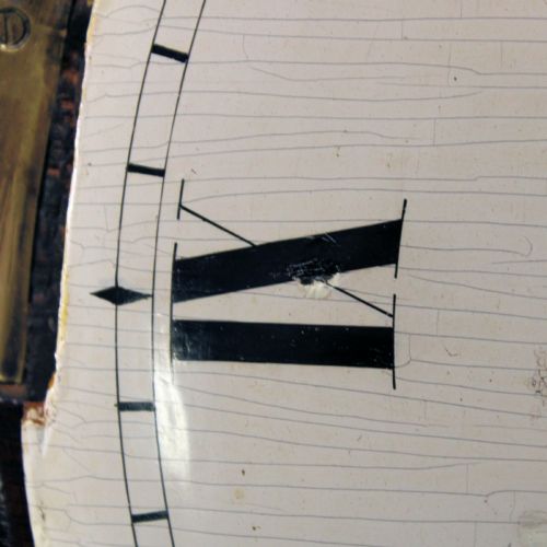 EARLY ENGLISH FUSEE DIAL CLOCK WITH A WOODEN CONVEX DIAL AND SHERATON STYLE BEZEL CIRCA 1820 - ADDITIONAL PHOTO 10