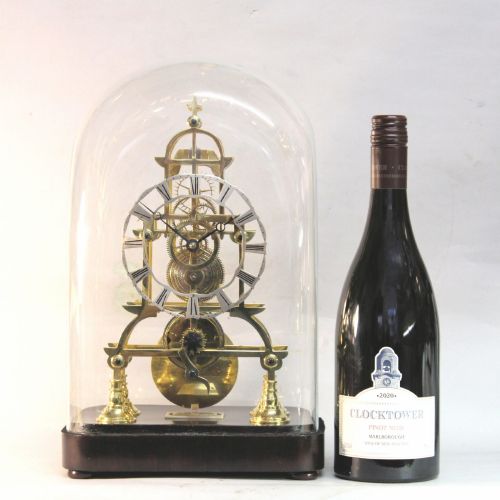 A RARE AND SMALL ENGLISH SKELETON CLOCK OF UNUSUAL STYLE BY RICHARD WINTER OF CHIEVELEY CIRCA 1860 - ADDITIONAL PHOTO 1